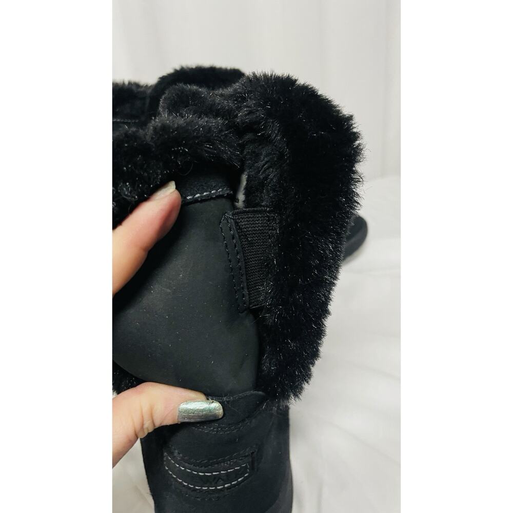 •Clarks Winter Boots Wave Walk Leather Faux Fur Insulated Waterproof 9.5 - Picture 8 of 10